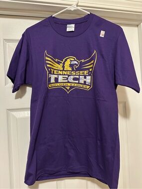 Tennessee Tech Golden Eagles Purple Logo Tee Size Small - NWT